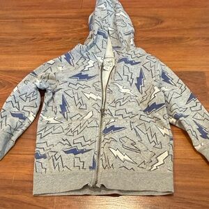 Place Gray and Blue Lightning Hoodie